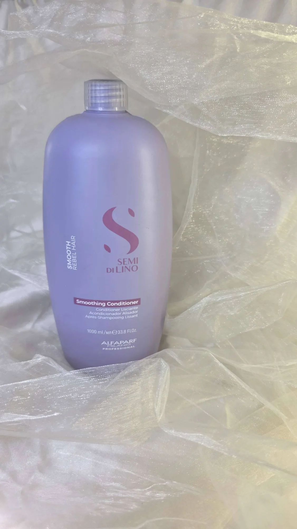 بلسم الفابارف لتنعيم الشعر وفك التشابك - حجم توفيري 1 لتر (Alfaparf mi di Lino Smooth Smoothing Conditioner - 1000ml)