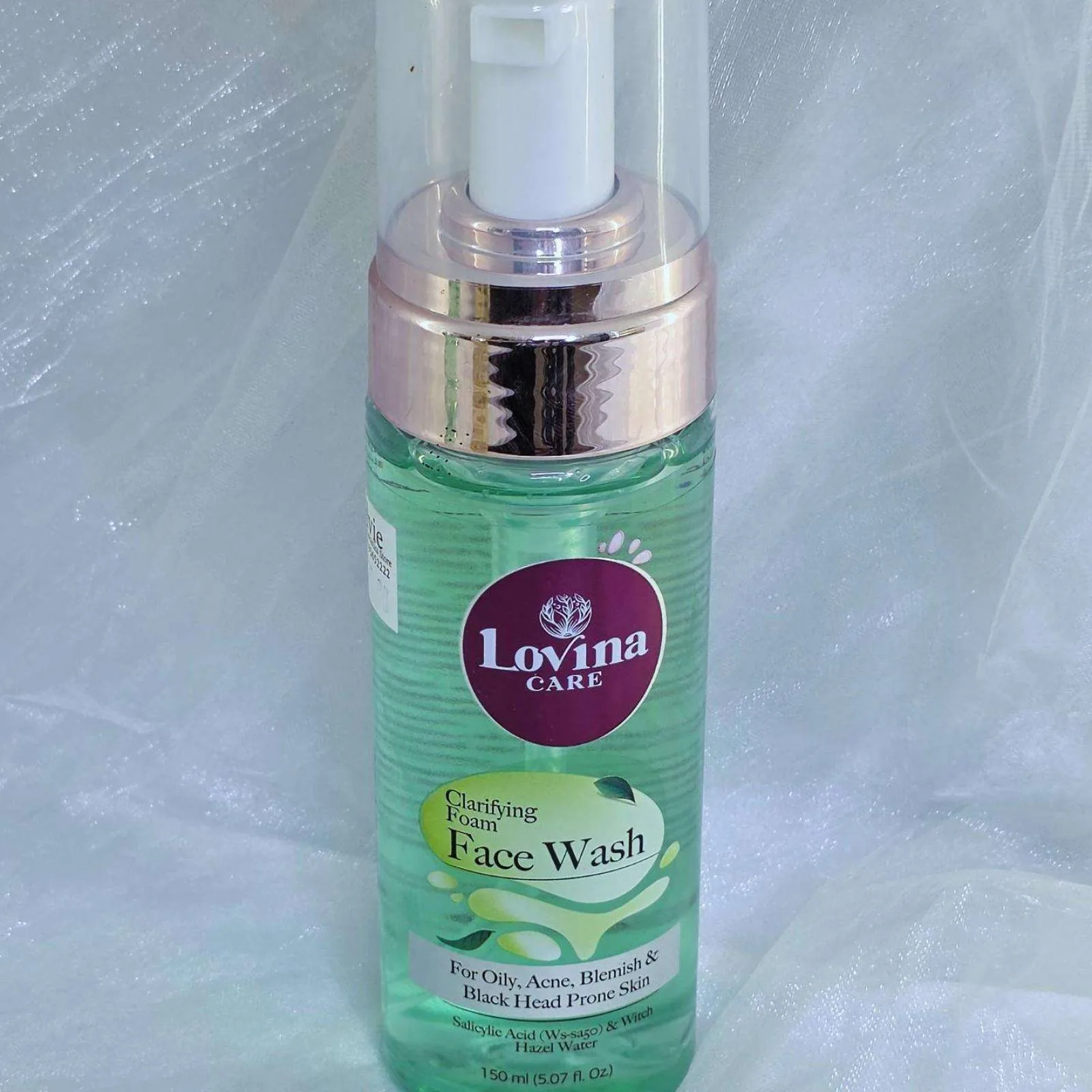 غسول الوجه الرغوي المنقي للبشرة الدهنية والمعرضة للحبوب من لوفينا كير (Lovina Care Clarifying Foam Face Wash)