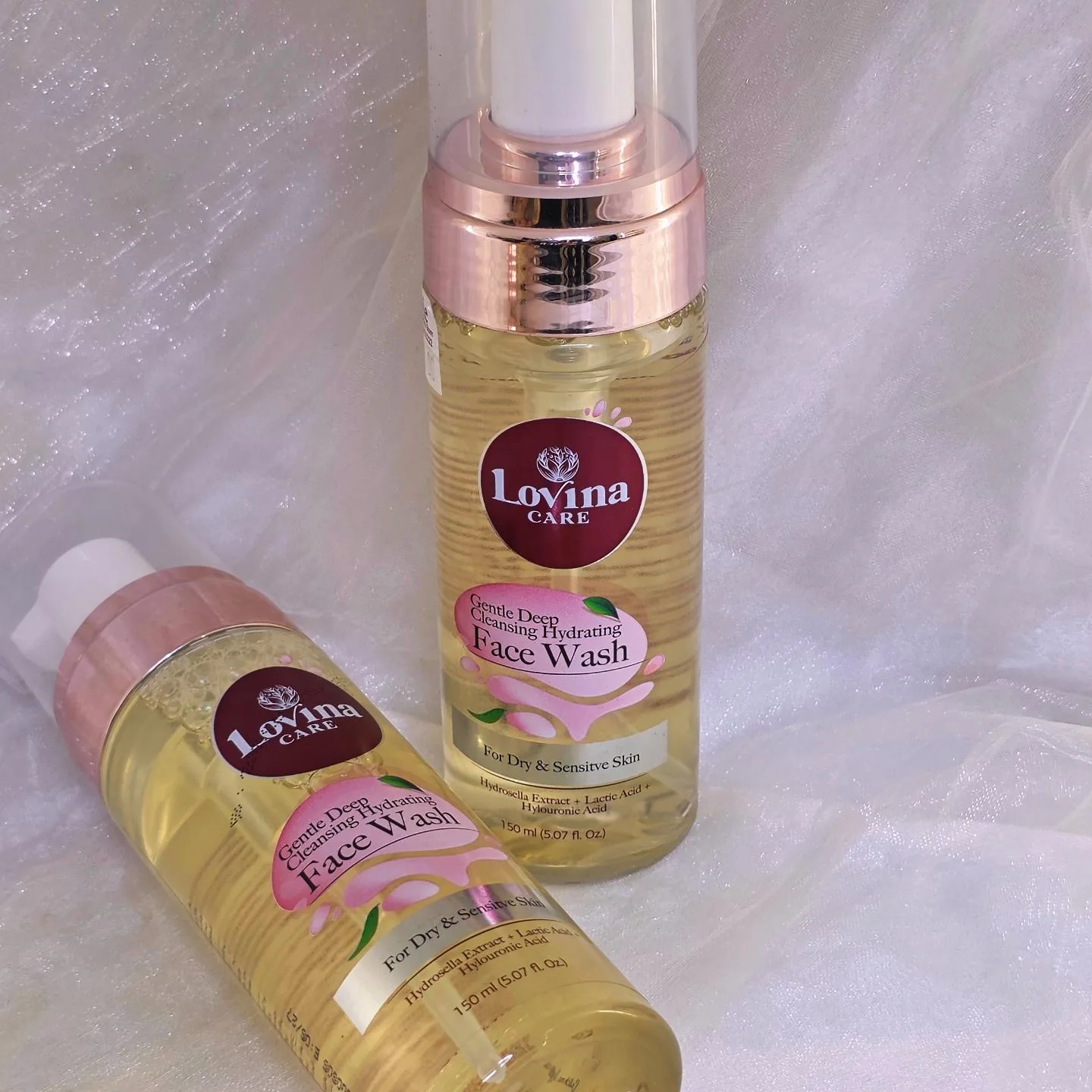 غسول الوجه الرغوي المرطب للبشرة الجافة والحساسة من لوفينا كير (Lovina Care Gentle Deep Cleansing Hydrating Face Wash)