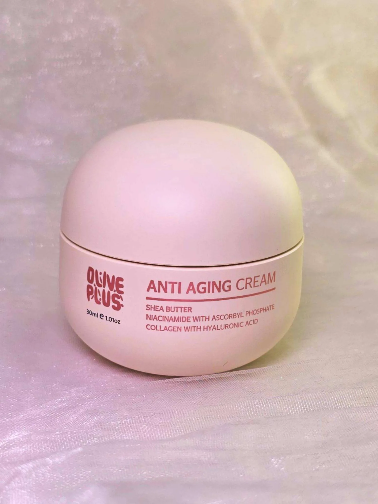 كريم الليل المضاد للتجاعيد بالكولاجين والهيالورونيك أسيد من أوليف بلس (Olive Plus Anti-Aging Night Cream)