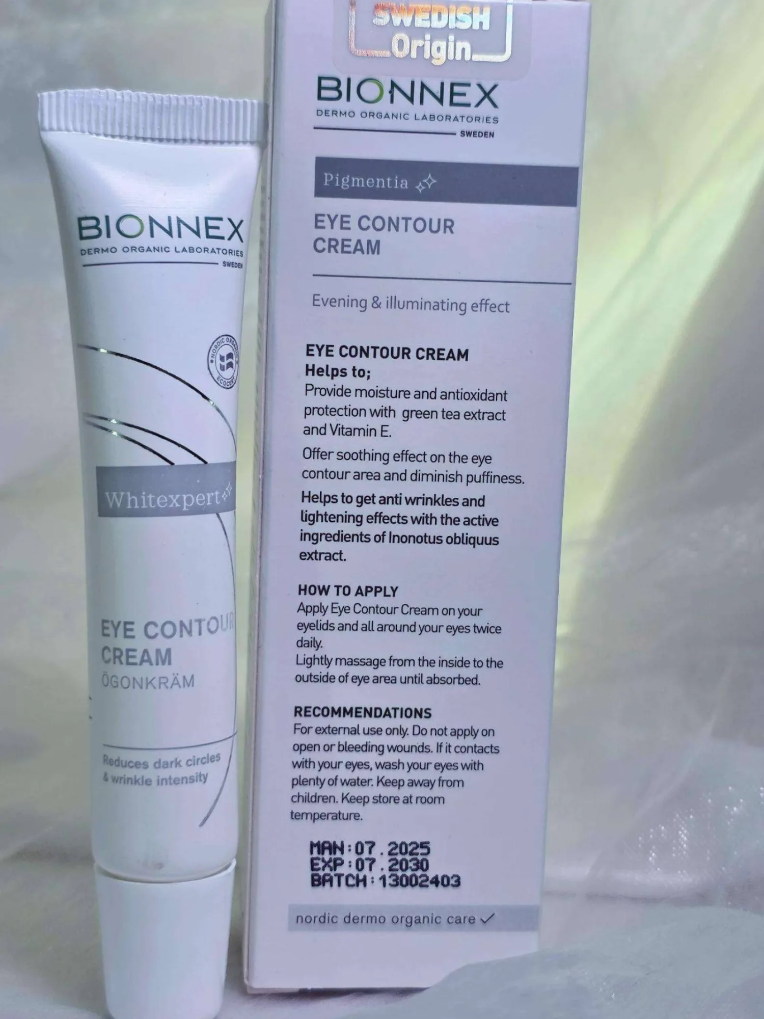 كريم بيونكس بيجمنتيا الطبي لمحيط العين وتفتيح الهالات السوداء (BIONNEX Pigmentia Eye Contour Cream)