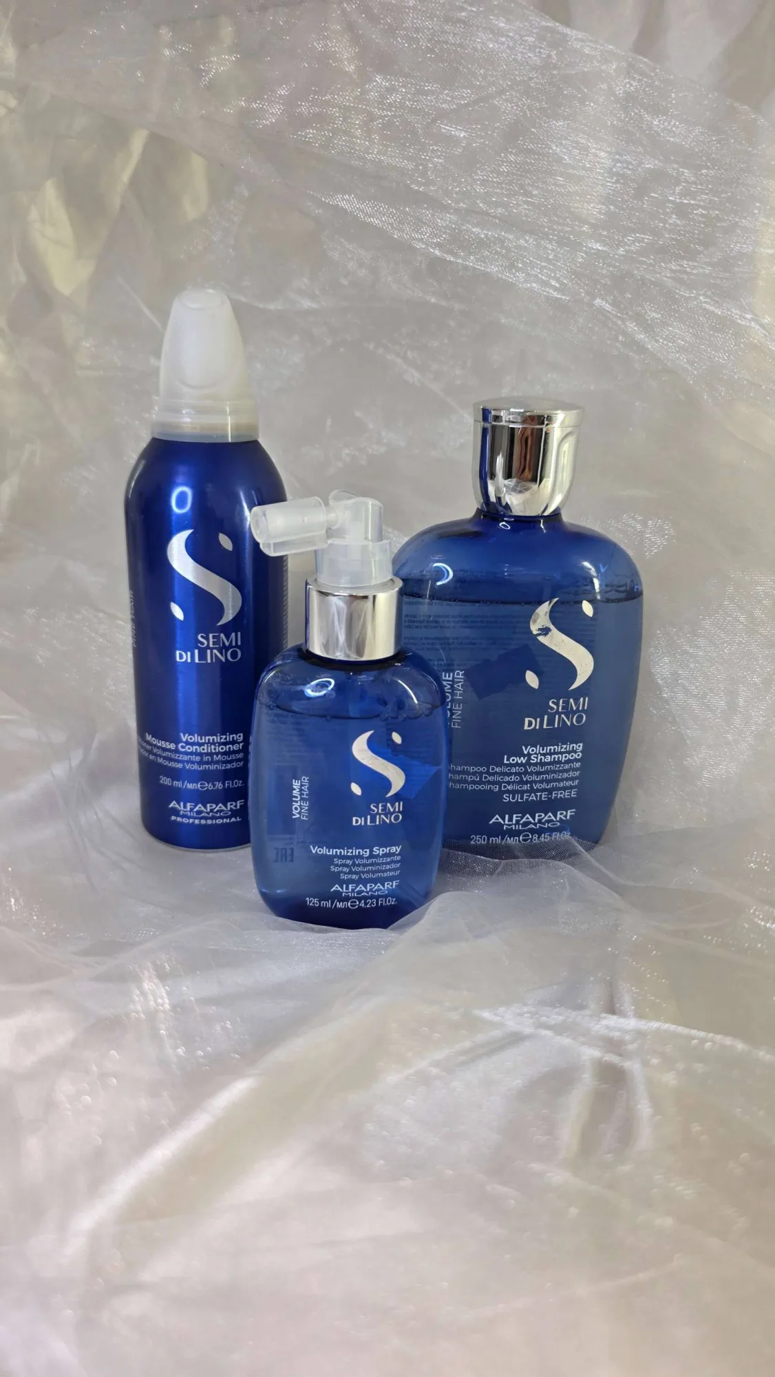 مجموعة الفابارف سيمي دي لينو فوليوم المتكاملة لتكثيف الشعر الخفيف (Alfaparf Semi di Lino Volume Complete Routine for Fine Hair)