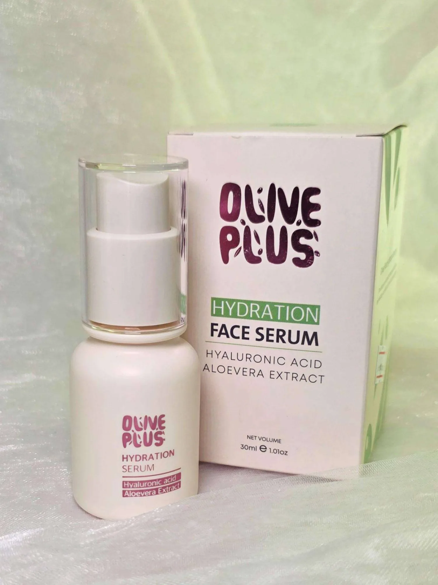 سيروم الترطيب العميق ومكافحة التجاعيد بالهيالورونيك أسيد من أوليف بلس (Olive Plus Hydration Face Serum)