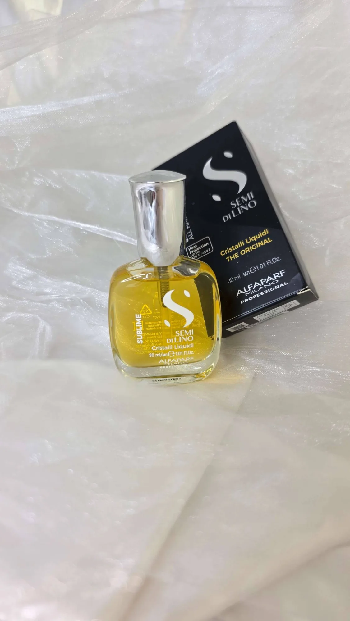 سيروم كريستال السائل الفابارف للمعان وحماية الشعر (Alfaparf Semi di Lino Sublime Cristalli Liquidi)