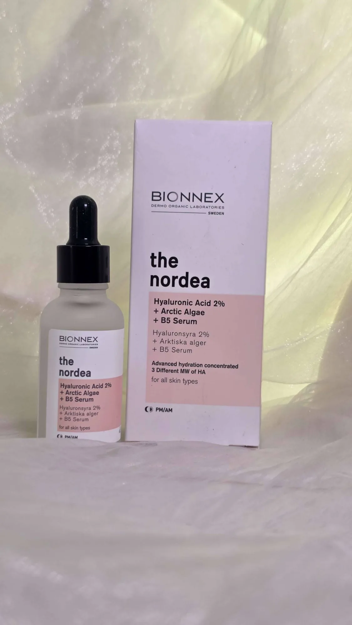 سيروم ذا نورديا الطبي بحمض الهيالورونيك 2% وفيتامين B5 لترطيب وامتلاء البشرة من بيونكس (BIONNEX The Nordea Hyaluronic Acid 2% + Arctic Algae + B5 Serum)
