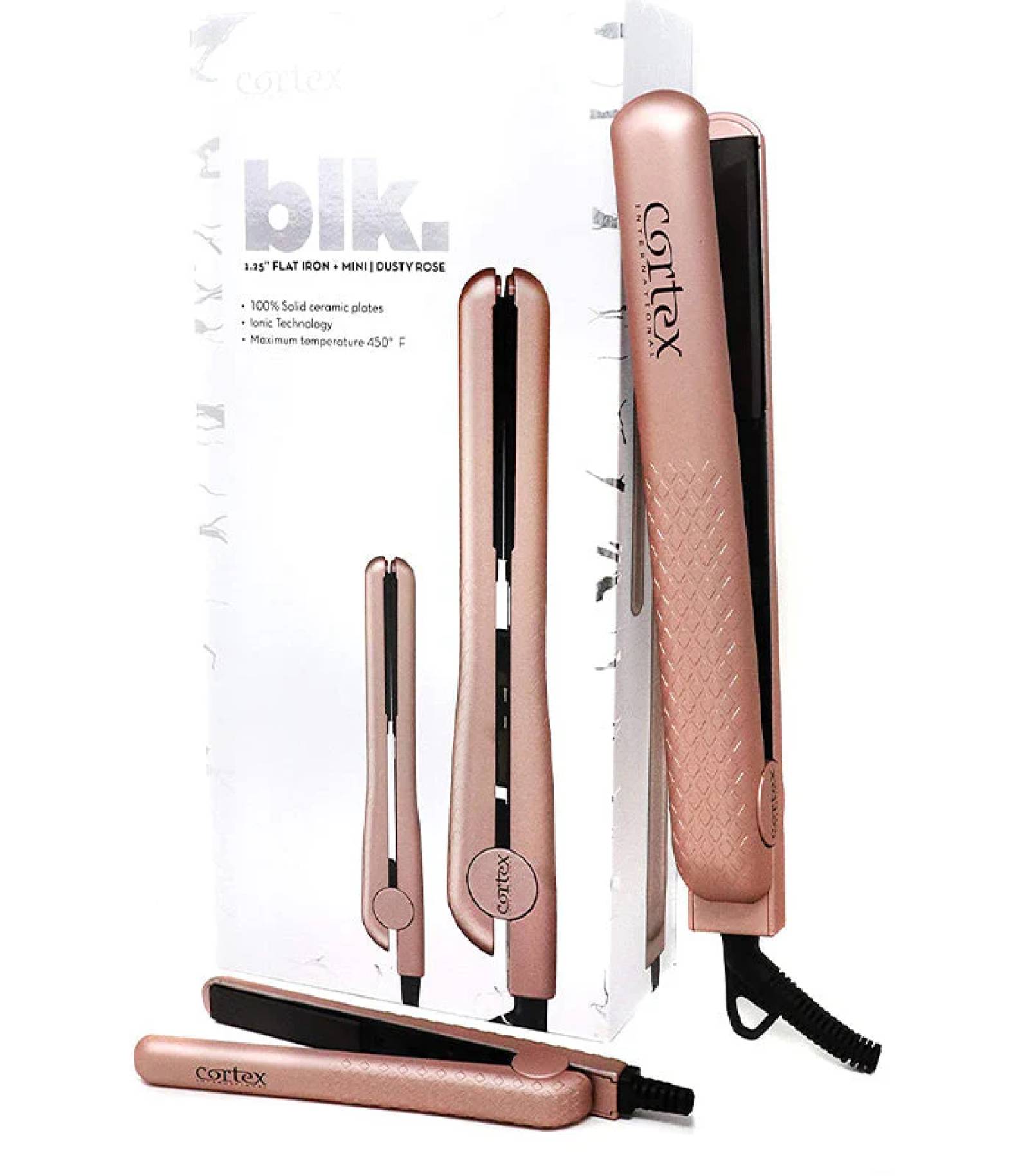 مجموعة مكواة شعر بلاتينيوم احترافية وميني